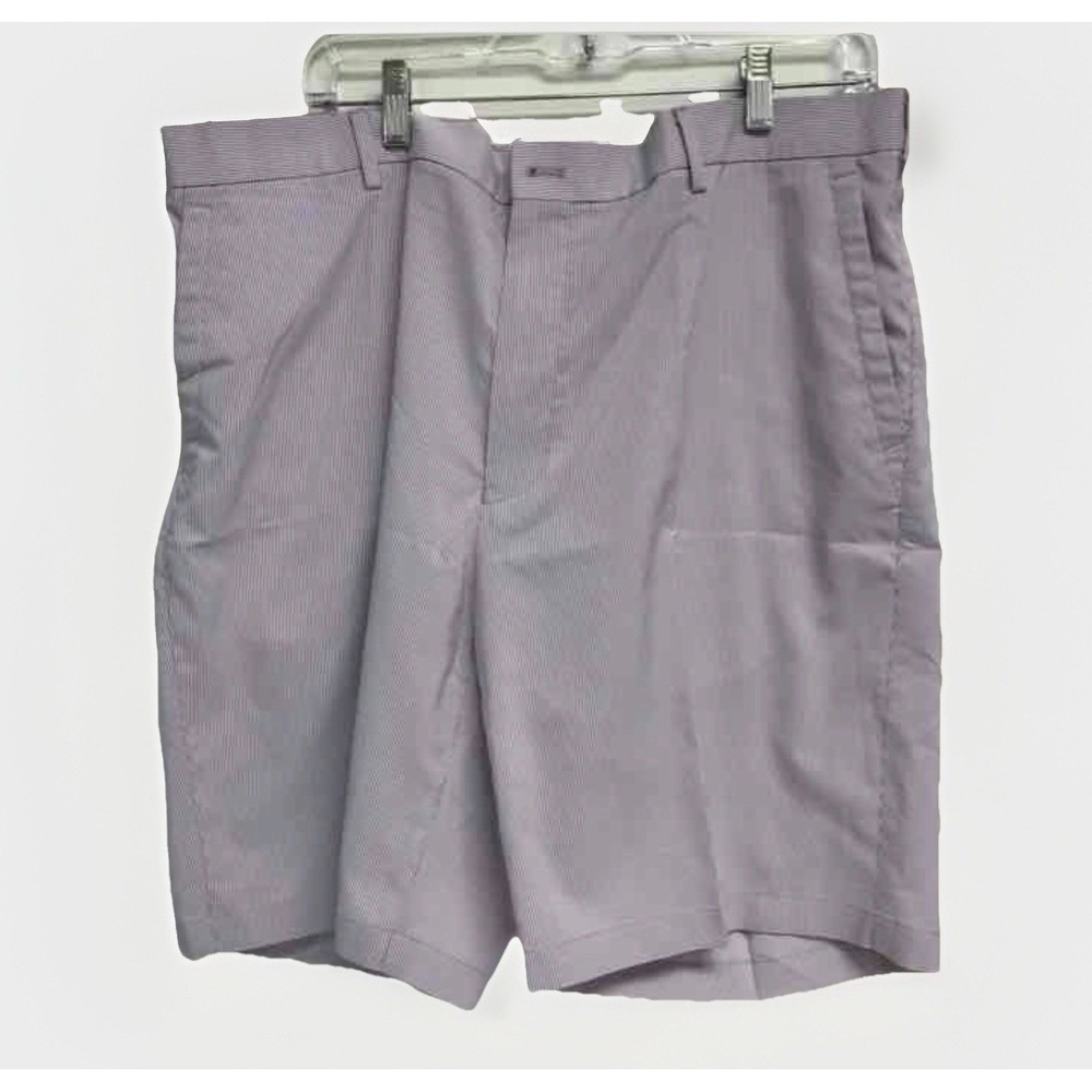 Peter Millar Crown Sport Shorts Mens 40 Lavender Purple Stripe Golf Stretch EUC‎